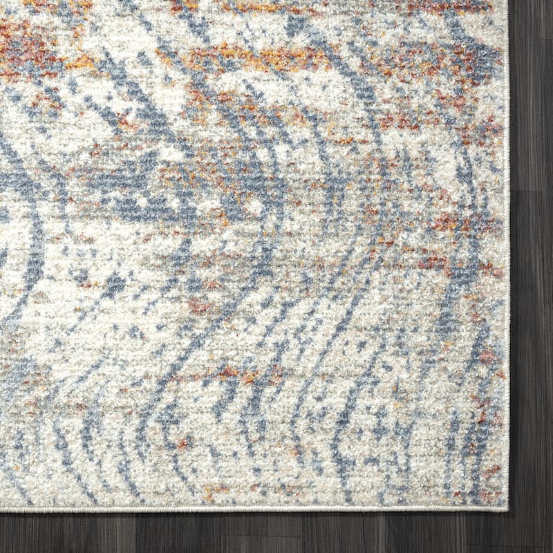 Abani Milas MIL180A Vintage Beige Swirl Area Rug
