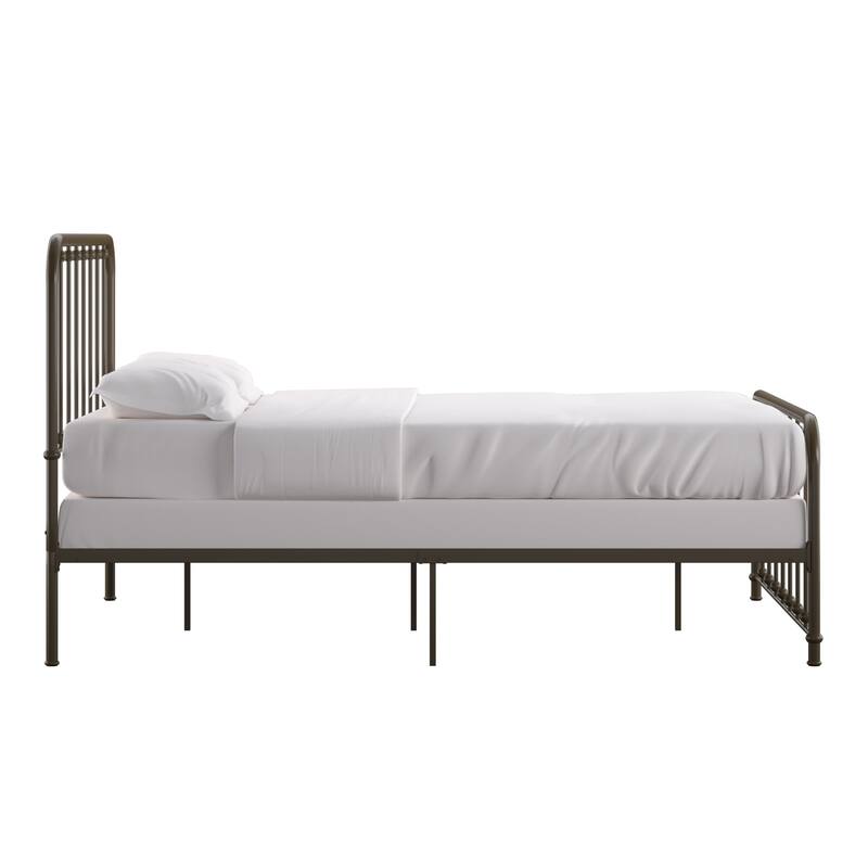 Kae Metal Bed with Beaded Headboard by iNSPIRE Q Classic