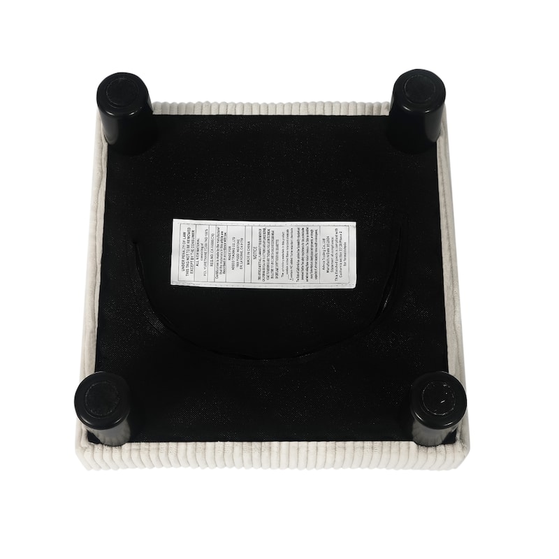Adeco Ottoman Upholstered Fabric Footrest Pet Steps Dog Stair Stool