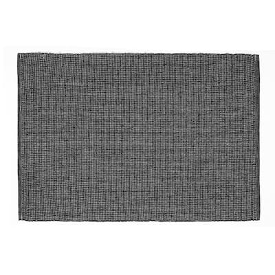 Chambray Ribbed Placemat (Black) - Set of 12