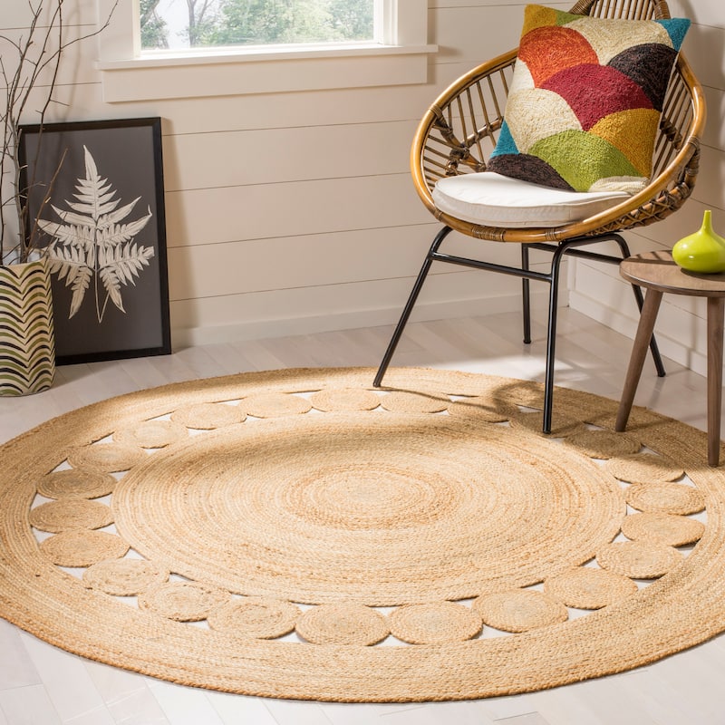 SAFAVIEH Handmade Natural Fiber April Jute Rug - 3' Round - Natural