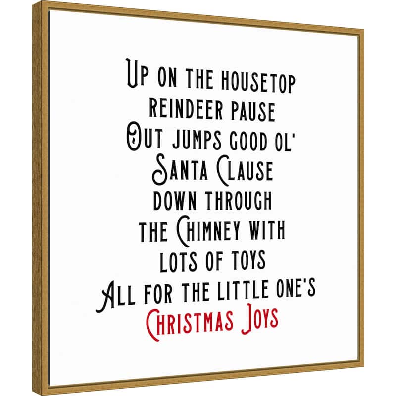 Up on the House Top by Amanti Art Portfolio Framed Canvas Wall Art