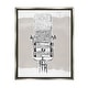 Stupell Vintage Microphone Music Drawing Framed Floater Canvas Wall Art ...