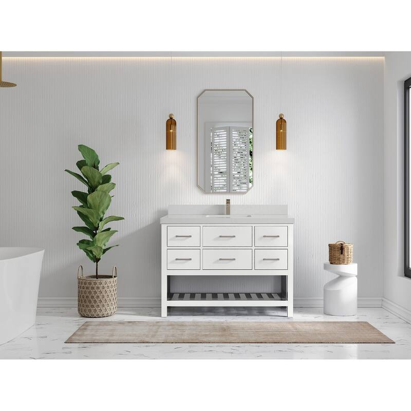 Willow Collections 48 in. W x 22 in. D Parker Single Sink Bathroom Vanity with Countertop