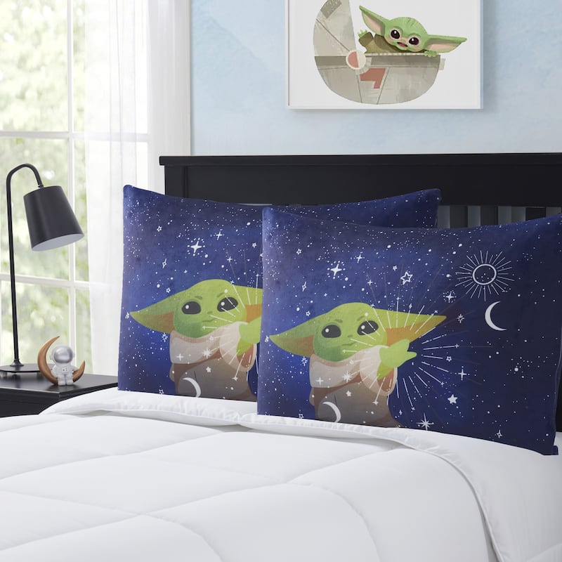 Baby Yoda Grogu Reversible 20" x 26" Bed Pillow 2 Pack
