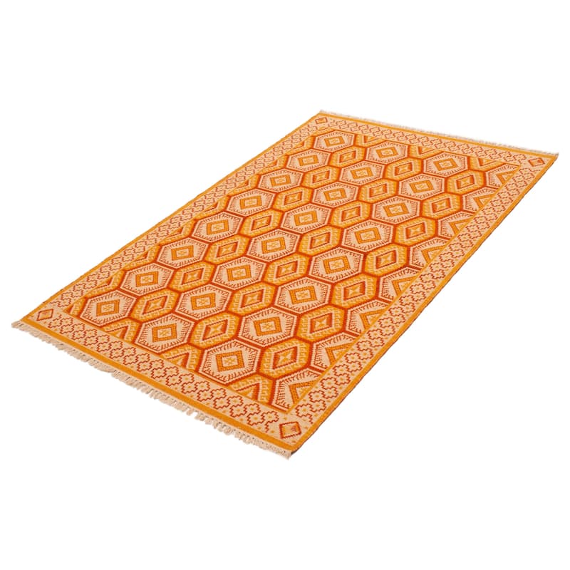 Ankara Orange Kilim 5'0" x 8'1" - 5'0 x 8'1