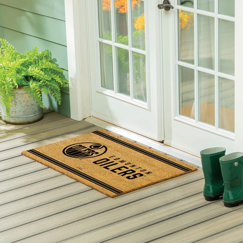 Edmonton Oilers Monochrome Indoor/Outdoor Coir Door Mat - 36" x 24"