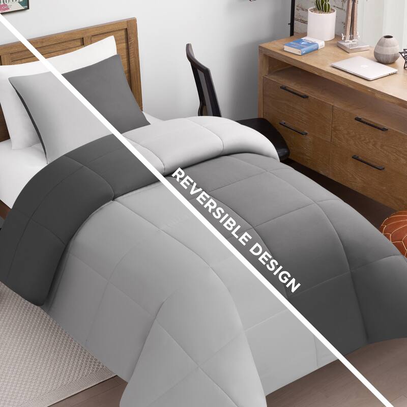 Lucky Brand Box Stitch Reversible Comforter Sets