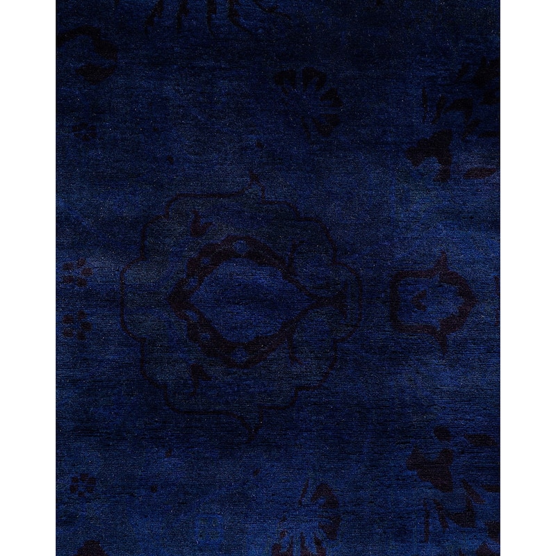 Fine Vibrance One-of-a-Kind Hand-Knotted Area Rug - Purple, 6' 2" x 8' 7" - 6' 2" x 8' 7"