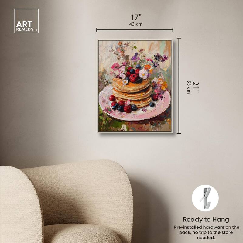 Raspberry Pancakes II Canvas by Art Remedy