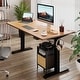 preview thumbnail 36 of 46, Futzca Height Adjustable Electric Standing Desk Sit Stand Computer Stand up Desk with Splice Board(White) Honey/Black55*24