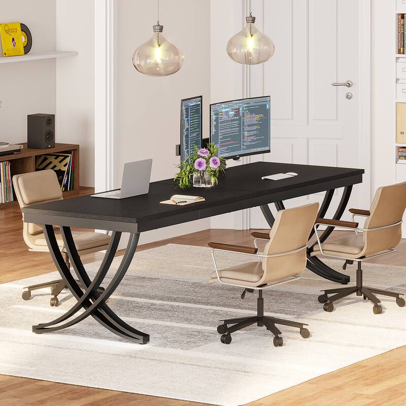78.7-Inch Extra Long Double Desk 2-Person Home Office Computer Desk