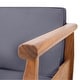 preview thumbnail 11 of 13, Aston Acacia Wood Outdoor Loveseat Set by Christopher Knight Home