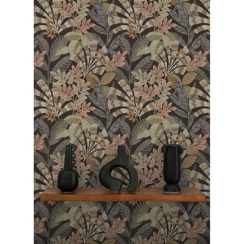 Yara Charcoal Peel and Stick Wallpaper