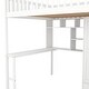preview thumbnail 24 of 34, Full Size Solid Wood Frame Loft Bed with Bookshelf, Drawers, Desk and Wardrobe
