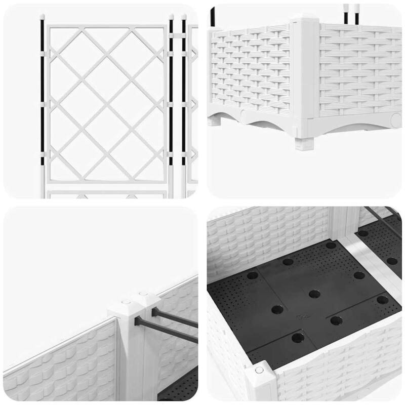 vidaXL Garden Planter with Trellis