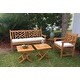 preview thumbnail 13 of 12, Chic Teak Chippendale Outdoor Teak Wood Patio & Garden Double Bench