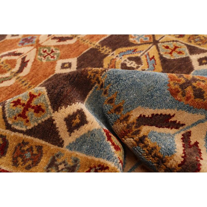 ECARPETGALLERY Hand-knotted Finest Agra Jaipur Multi Color Wool Rug - 2'4 x 8'5