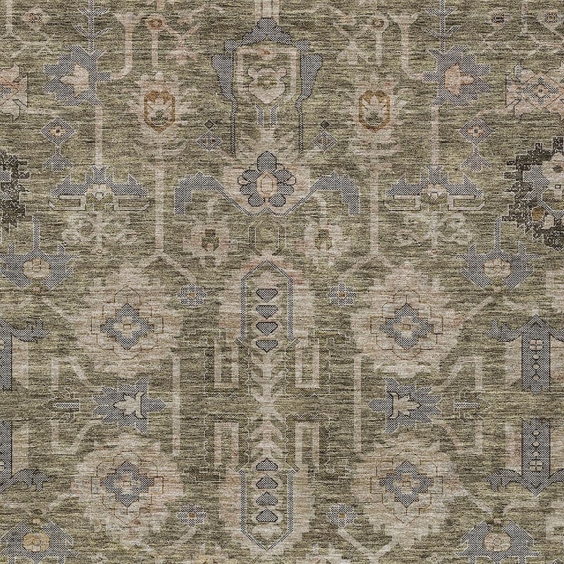 HomeRoots Oriental Traditional Rectangle Outdoor Rug
