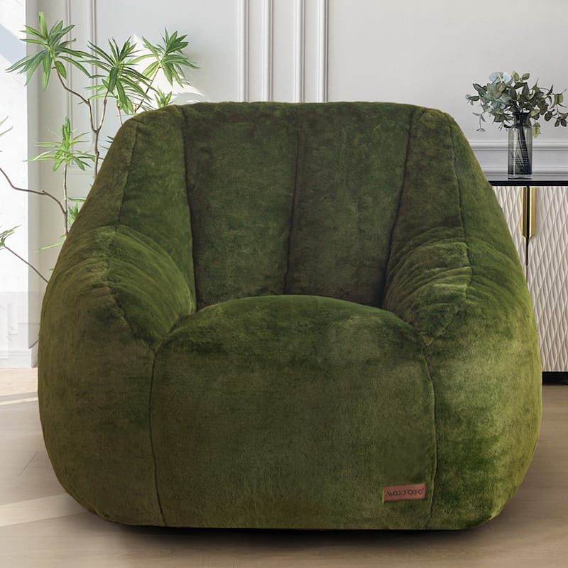 Ultra-Soft Faux Fur 38.6" Bean Bag Chair Floor Sofa
