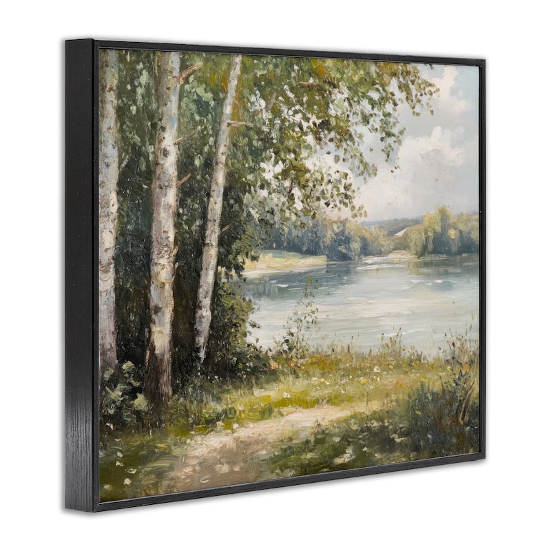 Stupell Place To Relax Lake View Framed Giclee Art Design By Petal Prints Design