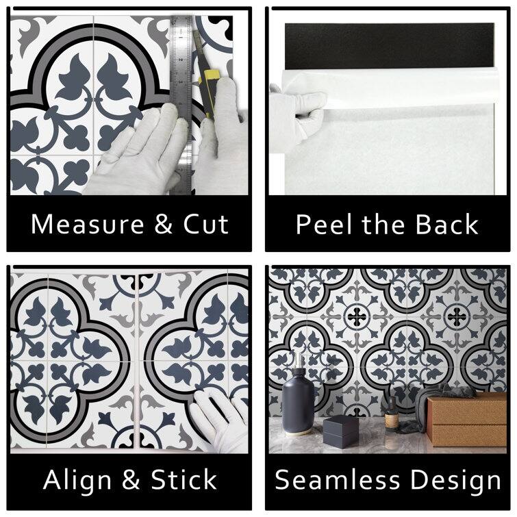 12" x 12" Stone Composite Patterned Peel & Stick Mosaic Tile
