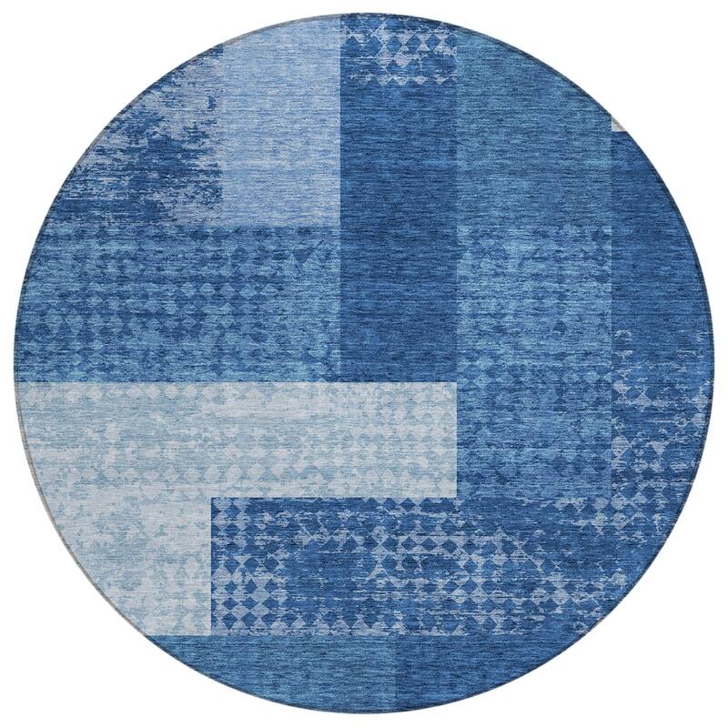HomeRoots Geometric Transitional Rectangle Outdoor Rug