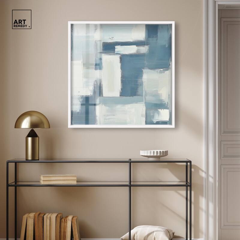 Deconstructed Blue III Shadowbox by Art Remedy