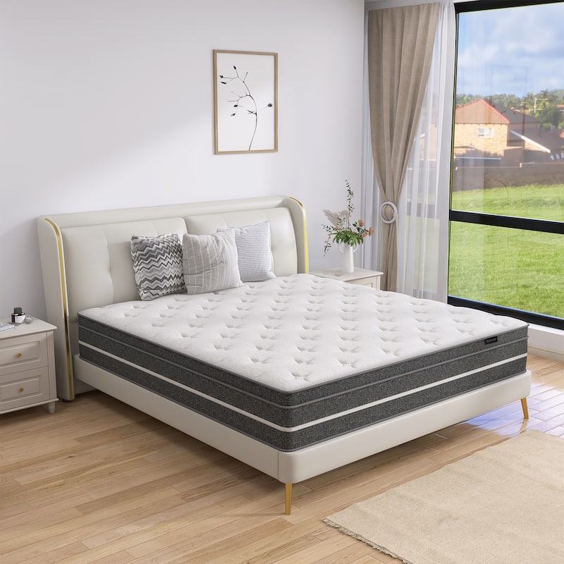 14 Inch Mattress Gel Infused Memory Foam Hybrid Pocket Coils