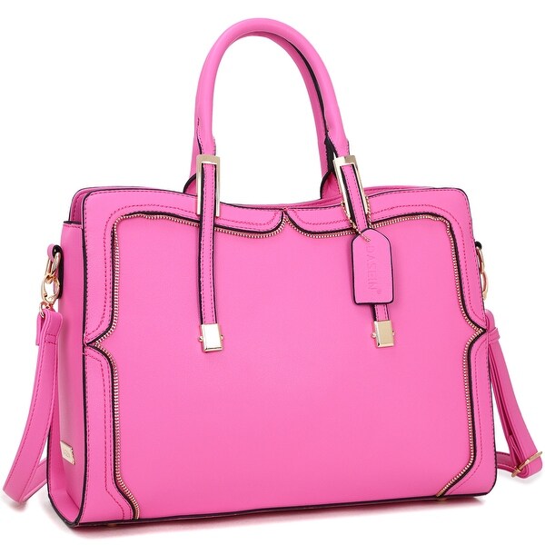 Shop Dasein Fashion Designer Women's Satchel Handbag with Metal and