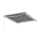 preview thumbnail 8 of 10, ALEKO Caribbean Motorized Patio Awning - White Frame - Seagull Gray & White Striped - 13 x 10 Feet