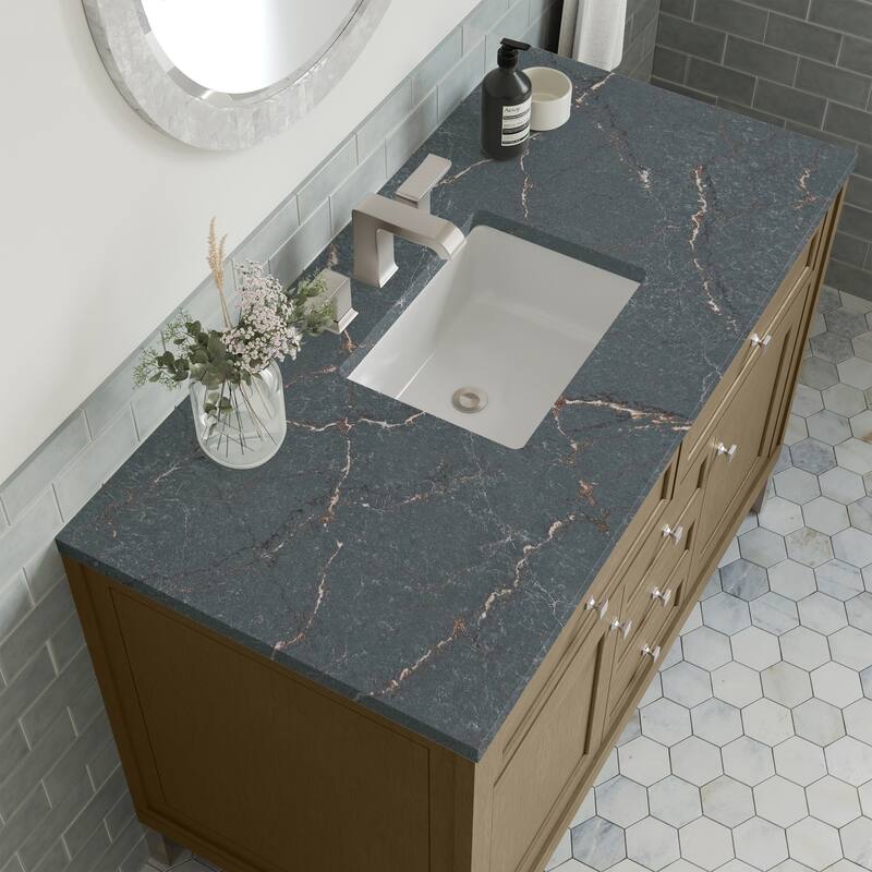 Chicago 48" Single Vanity, Walnut Whisper - Parisien Bleu