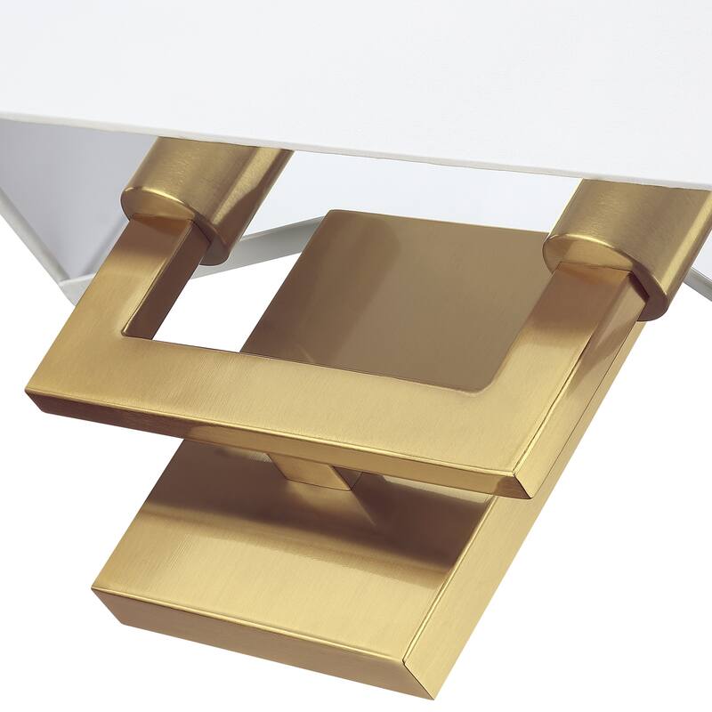 Wall Sconce Light With White Fabric Shade