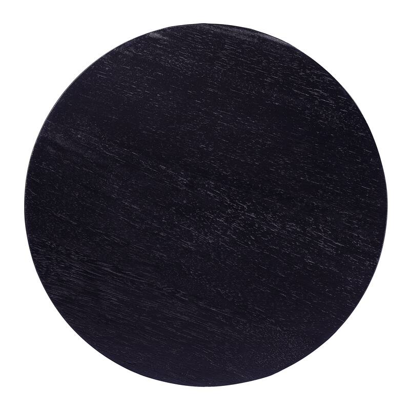 Rattan Tea Desk Round End Table Hollow Woven Side Table Chic Accent Table with Round Wood Tabletop and Flip Top Storage