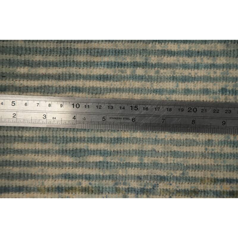 Hand Knotted Oriental Viscose Silk Carpet Modern Pictorial Multi-Colored Abstract Area Rug - 7' 8'' X 5' 6''