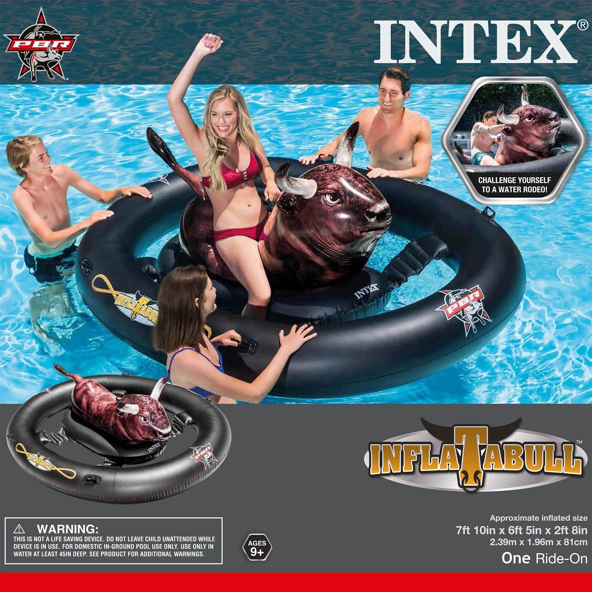 Inflatable pool float bull online