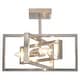 preview thumbnail 41 of 61, Zjvaive 3-Light Rectangular Semi Flush Mount Ceiling Light Farmhouse Metal Cage Light Fixture