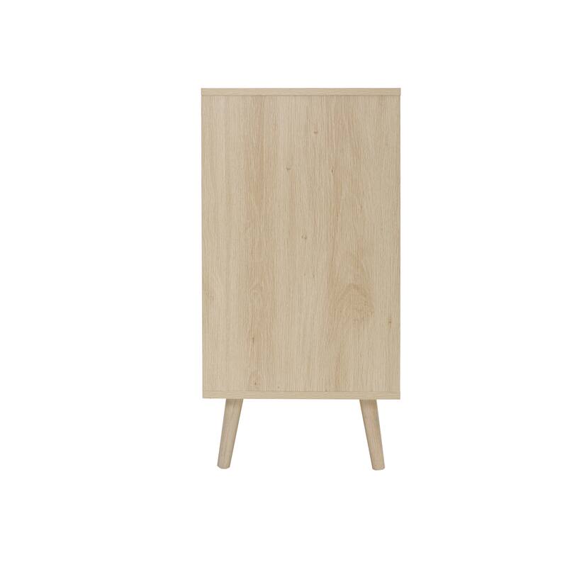Rattan 3-Drawer Cabinet with Moisture-Proof Finish & Anti-Tipping Device for Safe Storage