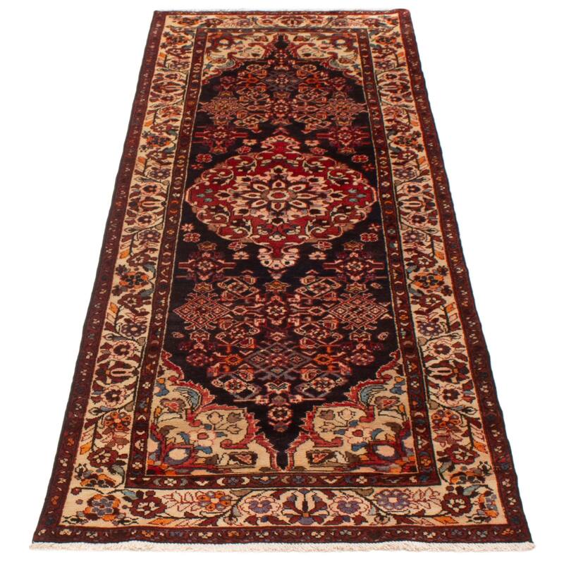 ECARPETGALLERY Hand-knotted Andelz Black Wool Rug - 3'6 x 10'0