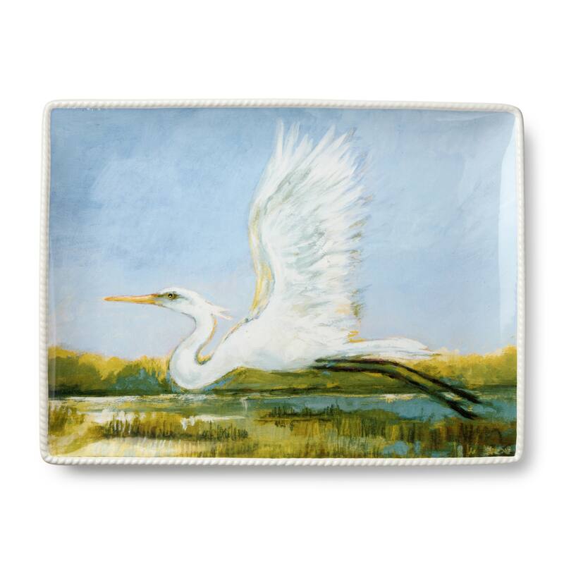 Certified International Coastal Birds Rectangular Platter 16" x 12" - 16.00"L x 12.00"W x 1.25"H
