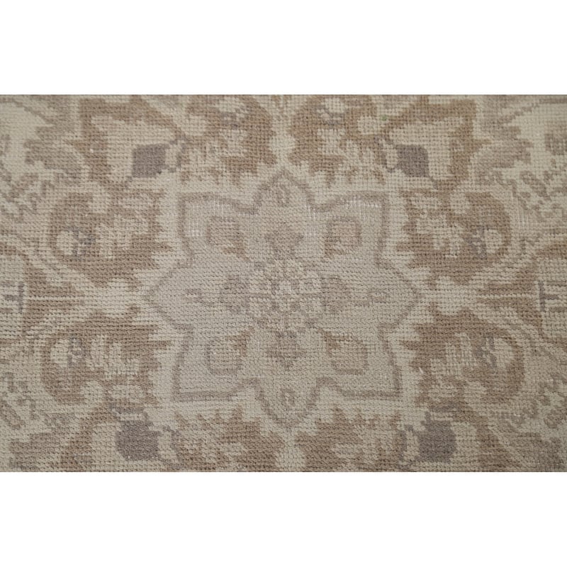Distressed Tabriz Persian Vintage Area Rug Handmade Wool Carpet - 6'6" x 9'9"