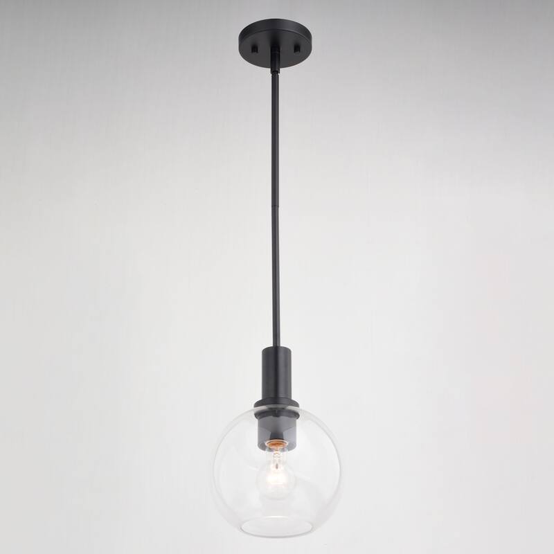 Vaxcel Lighting P0406 Marshall 8" Wide Mini Pendant with Clear Glass