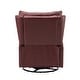 preview thumbnail 40 of 45, Jordano Genuine Leather Recliner with Metal Base by HULALA HOME