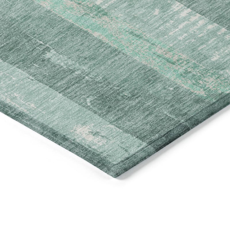 HomeRoots Striped Transitional Rectangle Outdoor Rug