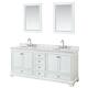 Option White / White Carrara Marble Top / Polished Chrome