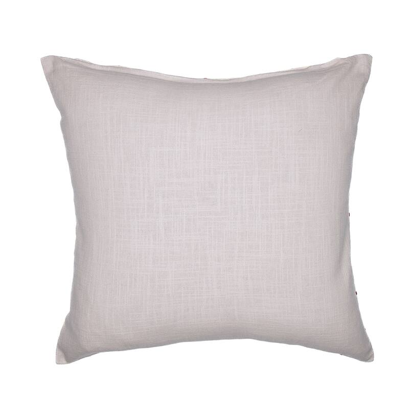 Handwoven Checkered Grid Throw Pillow - 20" - White