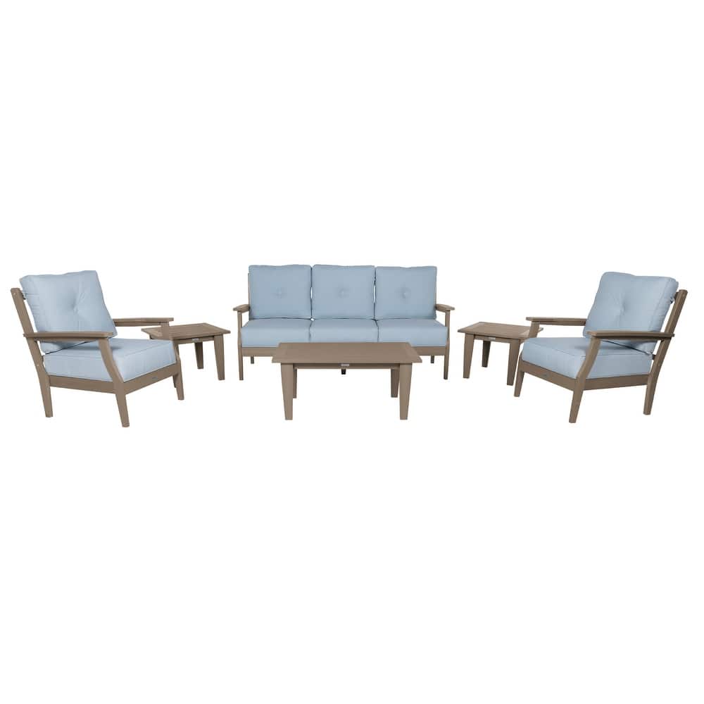 HIGHWOOD Lehigh 6-Piece Couch and Chair Deep Seating Set
