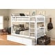 preview thumbnail 4 of 11, Somette Claire Twin Bunk Bed with Trundle and Tray White