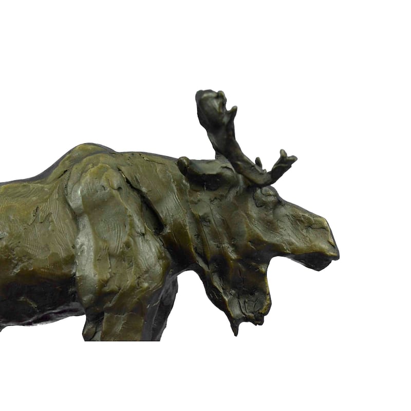 Handmade Bronze Sculpture Statue Moose Musuem Quality Masterpiece Figurine