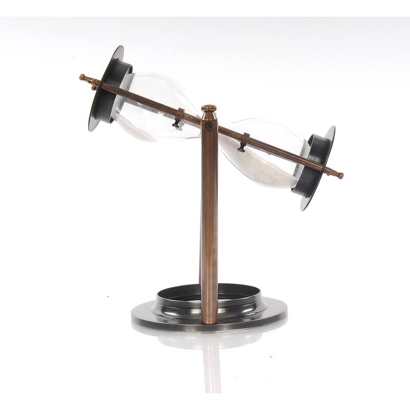 4.5" x 4.5" x 8.5" Brass Revolving Sandtimer